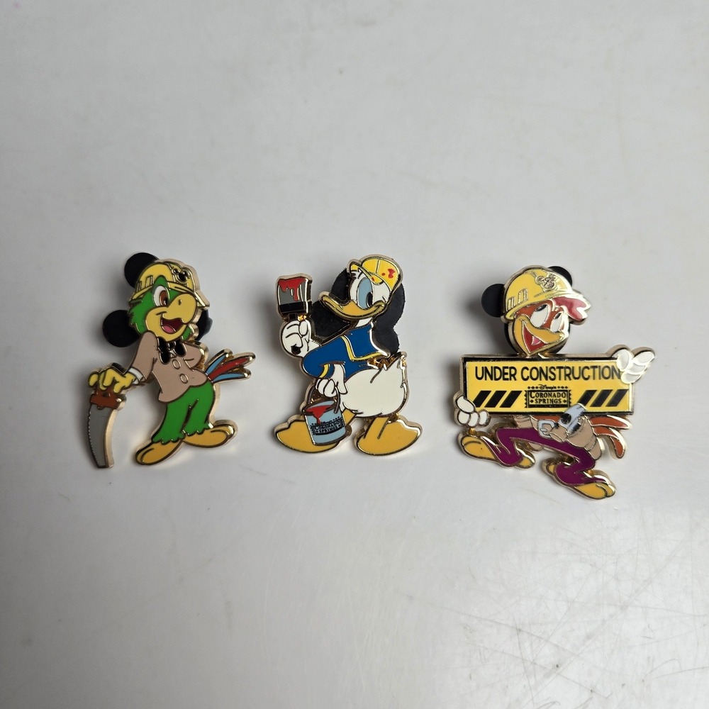 Disney Three Caballeros Pin Lot of 3 José Panchito Coronado Springs Construction